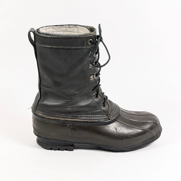 LaCrosse Duck Boots Mens 11 Steel Shank Leather & Rubber Removable Insulation main image 4